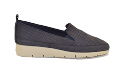 Slip-on comfortTech in nabuck punzonato Blu